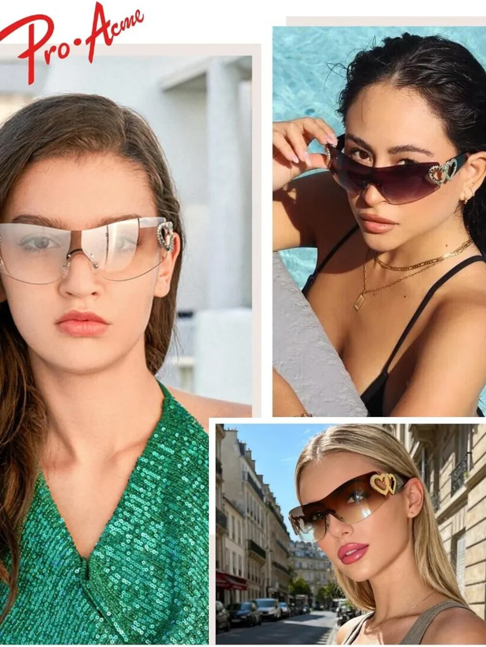 Lightweight Rimless Fashion Sunglasses - UV400 Protection for Active Lifestyles